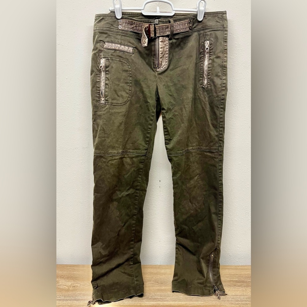 Beatrice b Italia Olive Green Cropped Pants Size 10